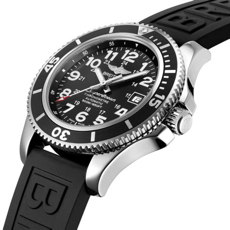 breitling superocean black stainless 42.